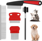 Set di 5 Spazzola per Rimozione di Macchie - Spazzola a Doppia Faccia per Occhi di Cane, Spazzola per Gatti, Spazzola per Cane, Spazzola per Poodle, Spazzola per Zecche, Spazzola per Zecche, Strumento Multifunzionale
