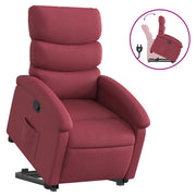 Poltrona | Sedia Relax Alzapersona Reclinabile Rosso Vino in Tessuto