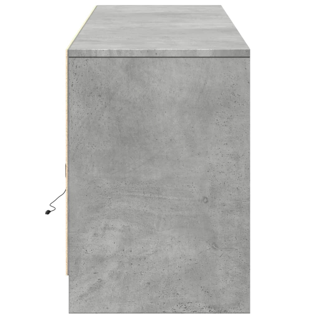 Mobile TV multimediale mensola TV credenza TV sala da pranzo soggiorno camera da letto con LED 180 x 34 x 50 cm legno ingegnerizzato grigio 02_0026451