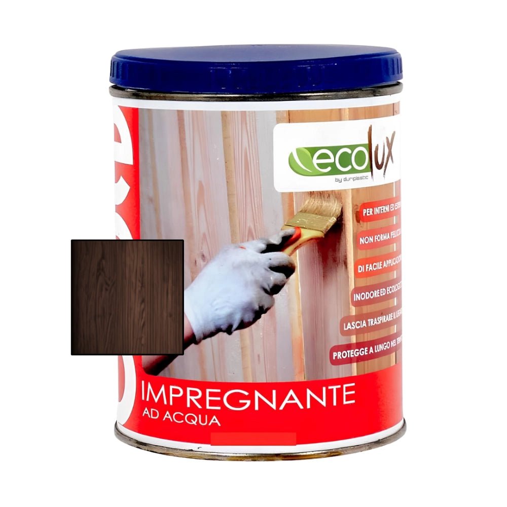 Ecolux impregnante fondo protettivo acrilico pigmentato wenge per legno *** formato 0,750 lt, confezione 1