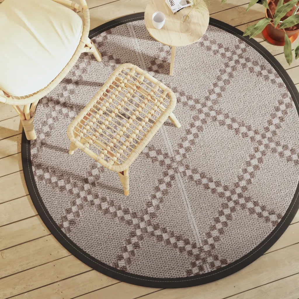 Tappeto da Esterni ARAKIL Marrone ?160 cm in PP CFW9656425