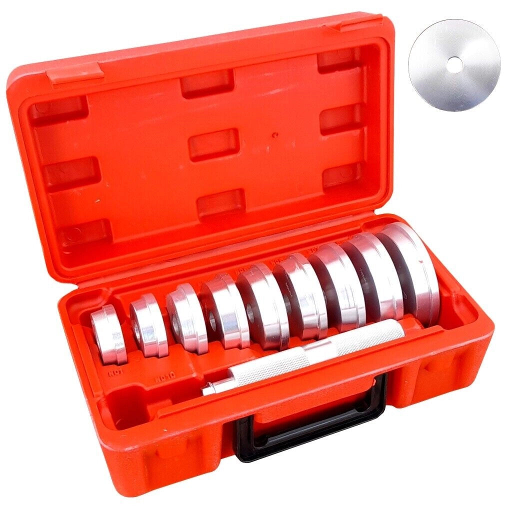ESTRATTORI CUSCINETTI BOCCOLE SET 10 PZ CON VALIGETTA RUOTE AUTO MOTO CAMION