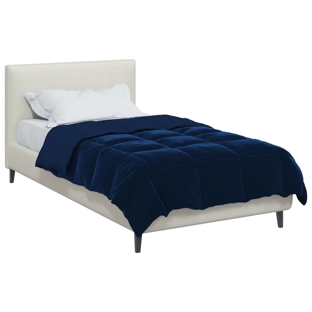 Piumone | Duvet Estivo Trapuntato Blu Scuro 140 x 220 cm Microfibra
