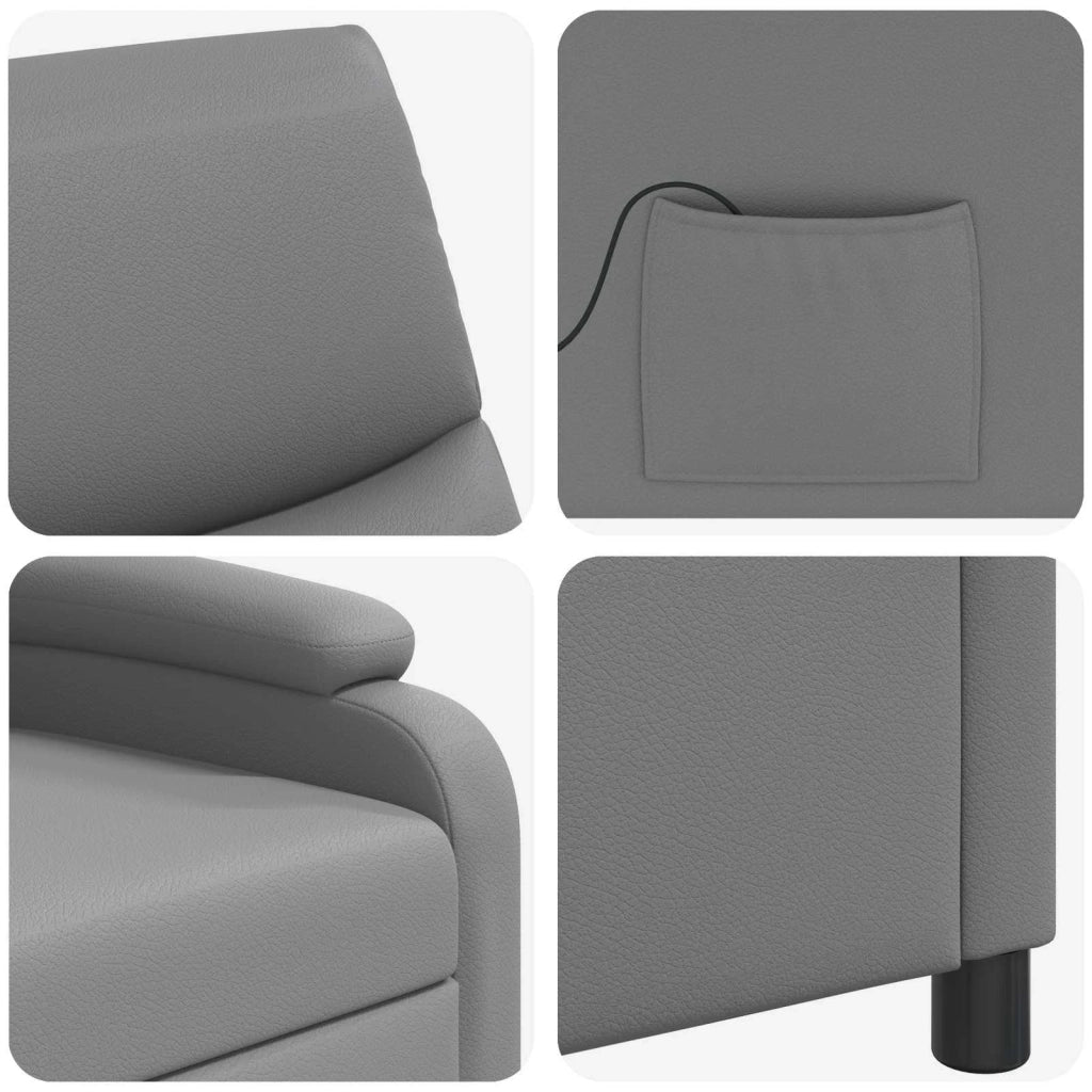 Divano Sedia-Poltrona Massaggiante Grigio Similpelle 726937