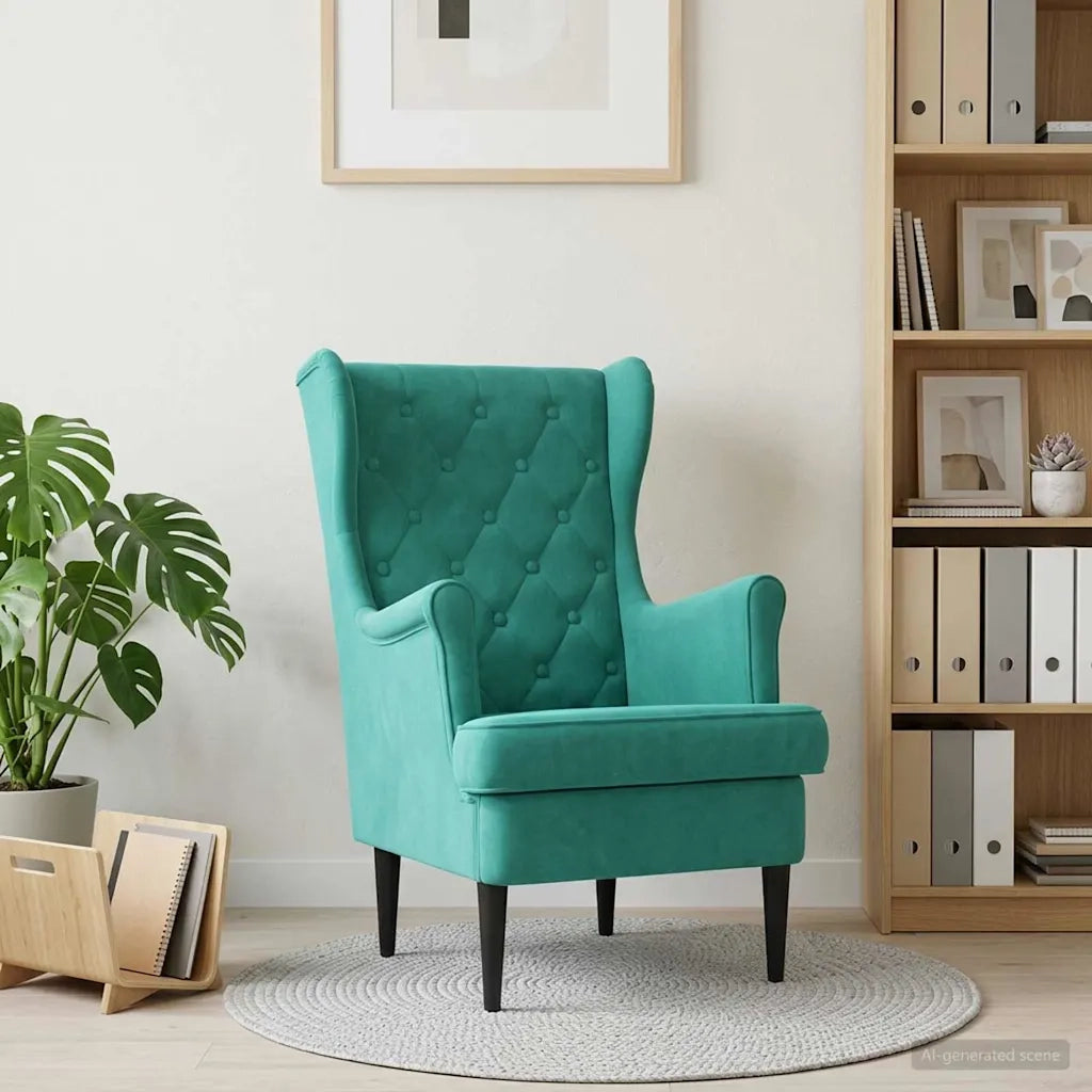 Divano Sedia-Poltrona Turchese Velluto 566084