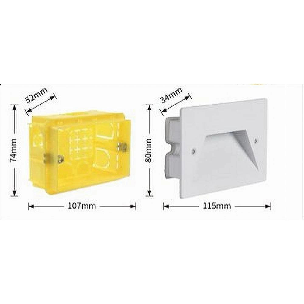 Trade Shop - Segnapasso A Led 3w Faretto Applique Bianco Luce Fredda Calda Naturale Ip65 Es49 -