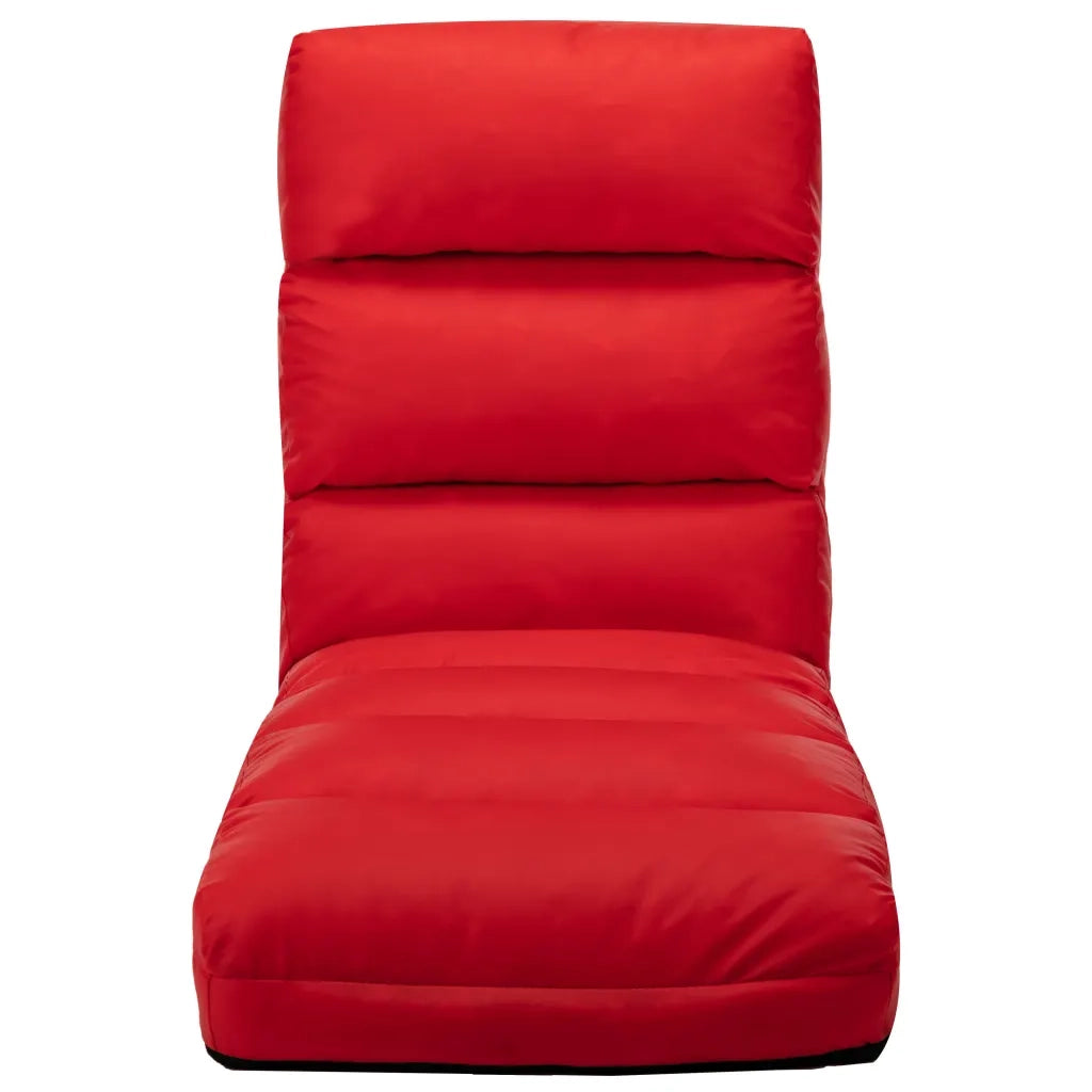 Sedia a Sdraio da Terra Pieghevole Rossa in Similpelle CFW9151402