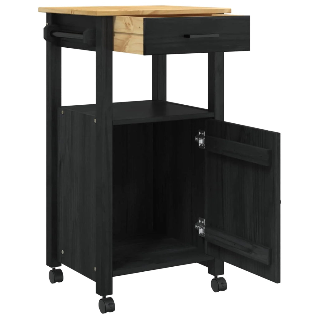 Carrello da Cucina MONZA Nero 48 x 40 x 88,5 cm CFW6157877