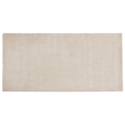 Tappeto in viscosa beige chiaro 80 x 150 cm a pelo corto capitonné moderno