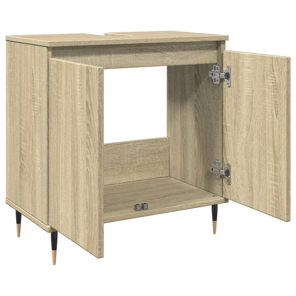 Mobile da Bagno Rovere Sonoma 58x33x60 cm in Legno Multistrato
