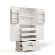 Credenza cucina alta con 3 ripiani estraibili; 2 cassetti e ripiani interni alla porta; per cucina; 180 × 80 × 37.5 cm