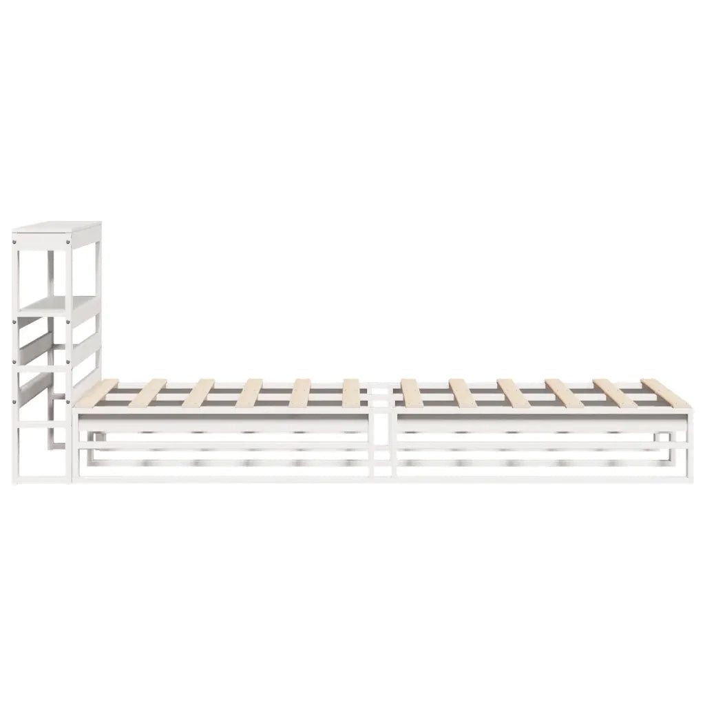 Letto senza Materasso Bianco 90x200 cm Legno Massello di Pino 3306487