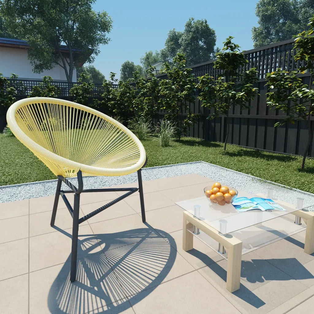 Sedia Acapulco da Giardino | Sedie da Esterno in Polyrattan Beige
