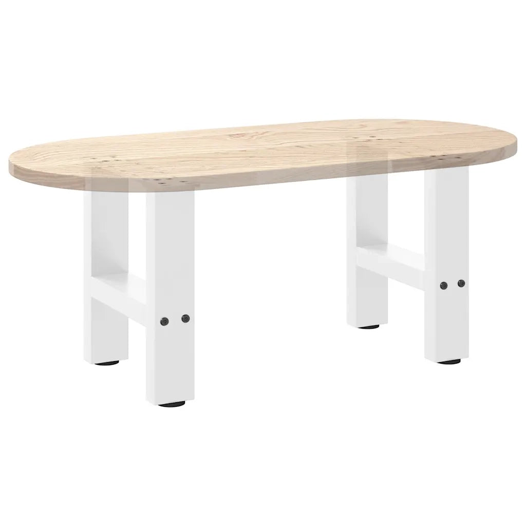 Gambe per Tavolino da Caffè Bianche 2 pz 30x(30-31) cm Acciaio 4013253