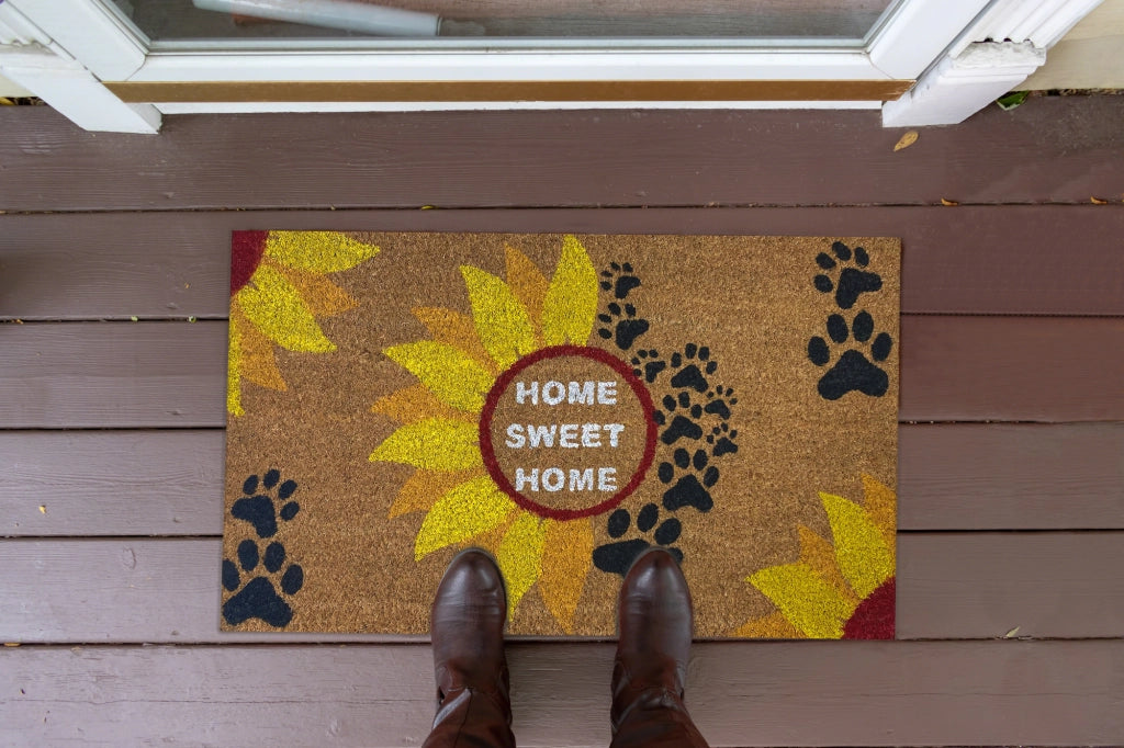 Zerbino Ingresso Casa In Fibra Di Cocco Con Base In Pvc  SunFlower