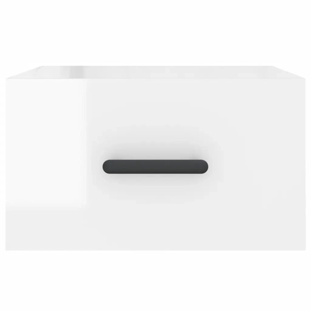 Comodini a Muro 2 pz Bianco Lucido 35x35x20 cm