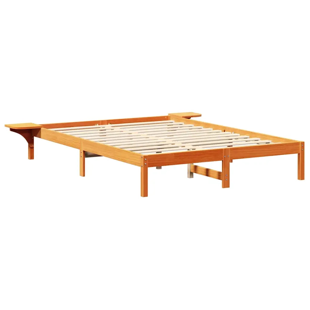 Struttura del letto Marrone cerato 160 x 200 cm Pino massello 873183