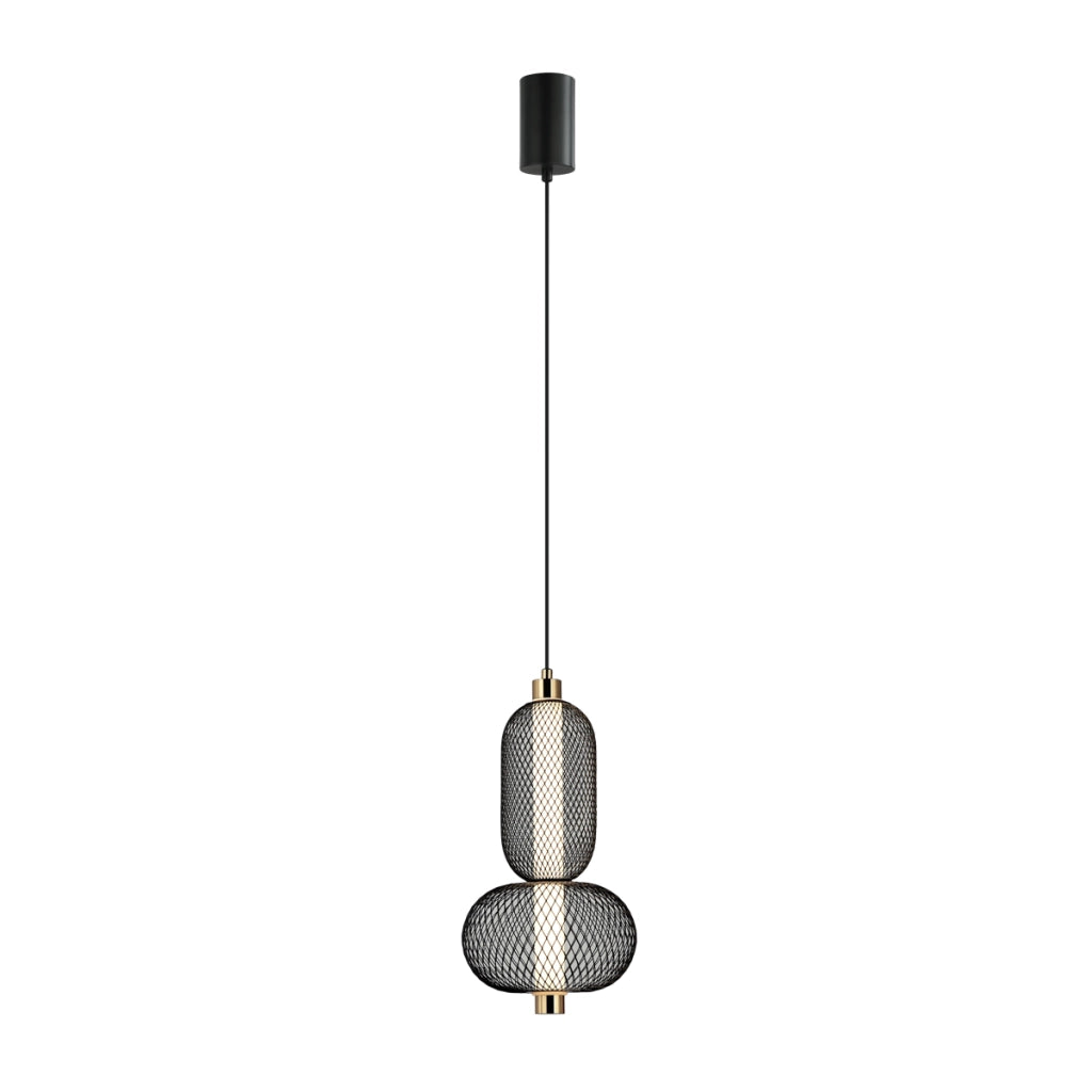 Lampada a sospensione Italux MARCO nero/grigio LED 10W