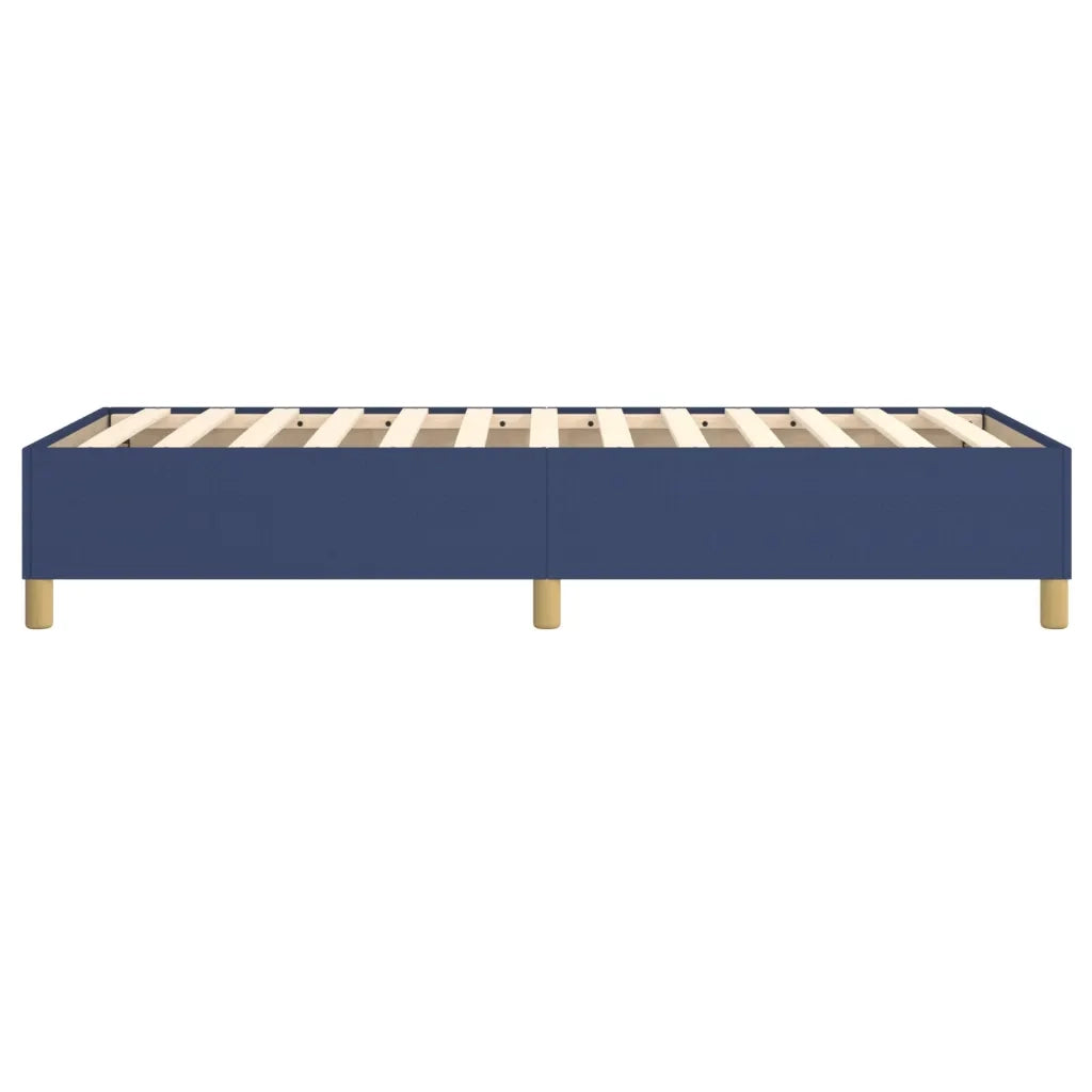 Struttura Letto a Rete a Molle-Giroletto Blu 90x200 cm in Tessuto 435921