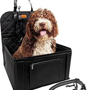 Sedile per cani impermeabile per piccoli e medi cani – Cassetto di trasporto di alta qualità per sedile posteriore e anteriore dell'auto – Nero