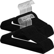 Hanger in plastica antiscivolo con due fori di allacciamento, 360 gradi rotativo, nero, 50 pezzi, spessore 06 cm, due fori di allacciamento.