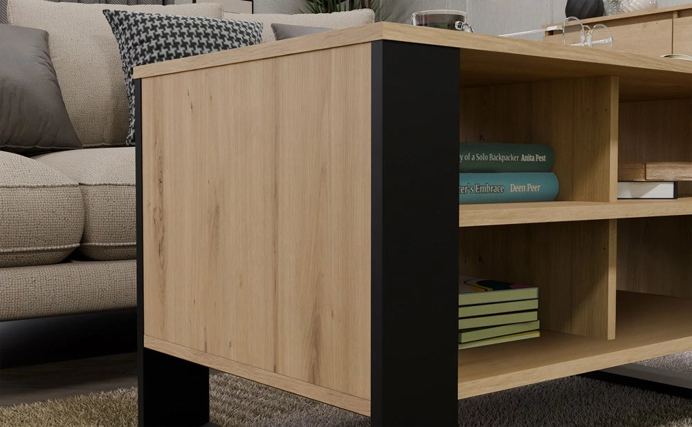 Tavolino modern 4p rovere artisan nero