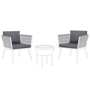 Set di copricuscini per esterni per seduta e schienale Grigio UV Resistente stile minimalista