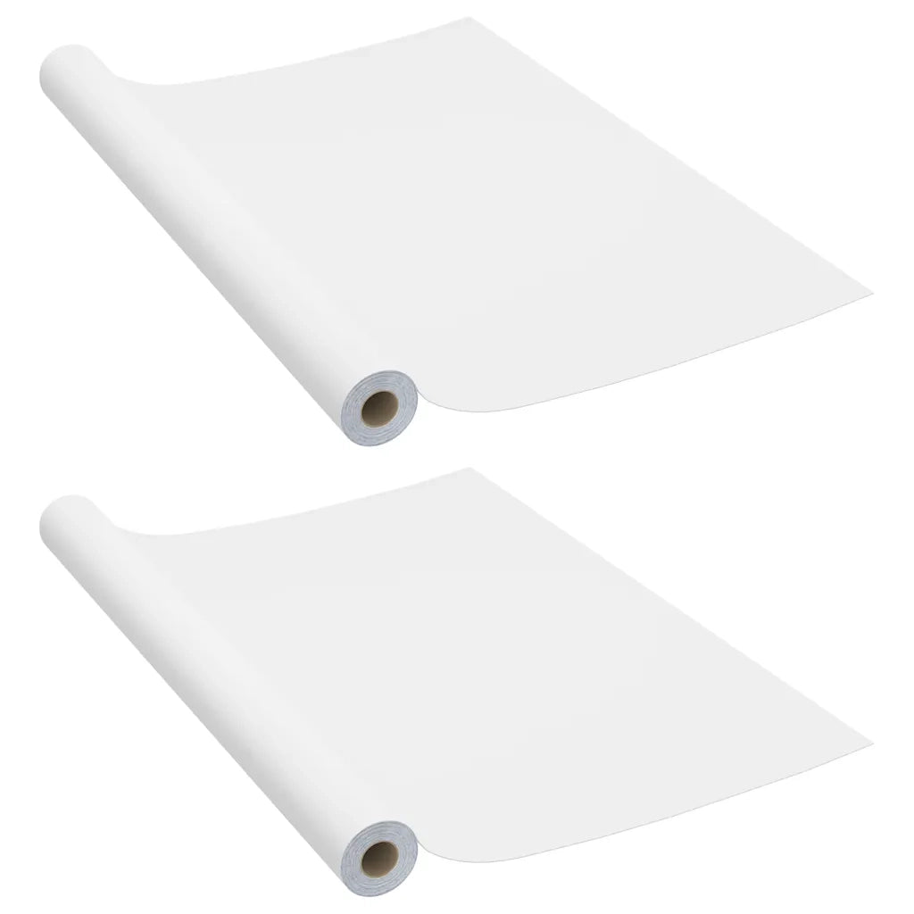 Pellicole Autoadesive per Mobili 2 pz Bianche 500x90 cm in PVC CFW1441788