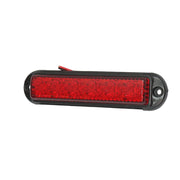 Lampada laterale LED, rossa, 12V-24V, 155x37 mm, con cornice nera, Breckner Germany