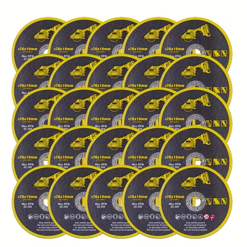 25 Dischi Da Taglio 76mm Mini Smerigliatrice mini flex Ø76x10mm Metallo Acciaio
