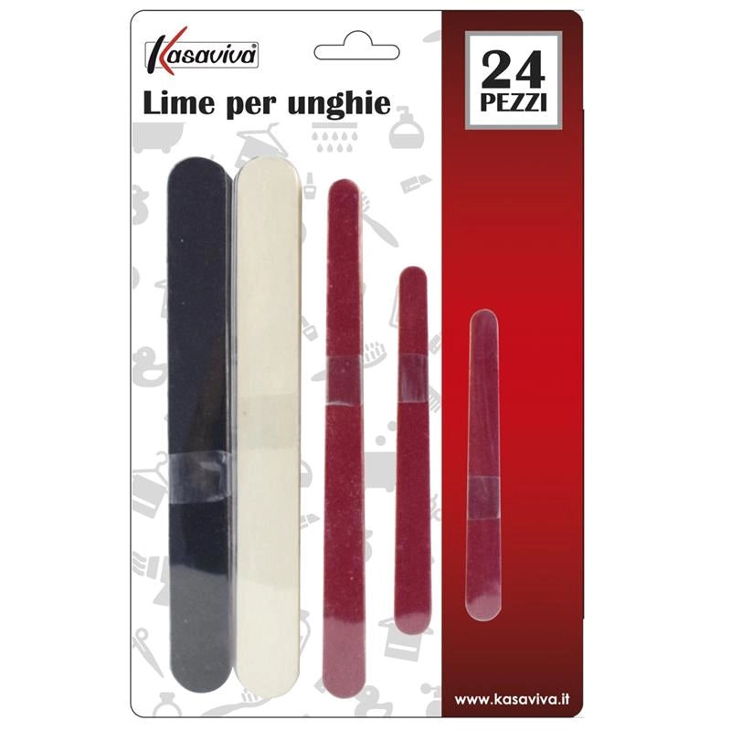 LIMA PER LE UNGHIE A 5 GRANE IN CONFEZIONE DA 24 PEZZI