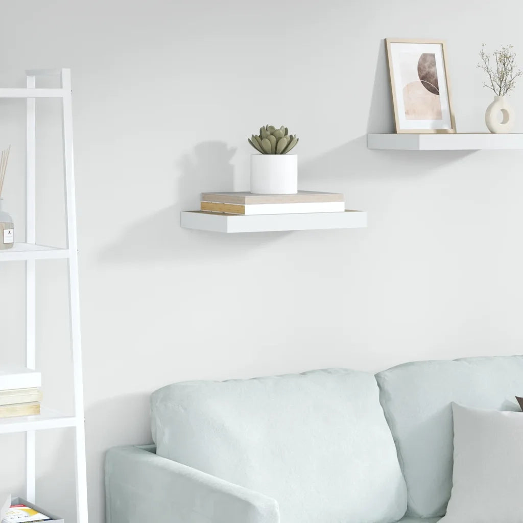 Scaffale a Parete Rovere e Bianco 50x23x3,8 cm in MDF cod mxl 33017