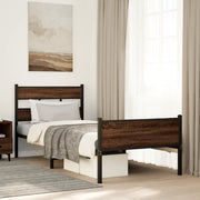 Giroletto senza Materasso Rovere Marrone 75x190cm in Truciolato 4017334