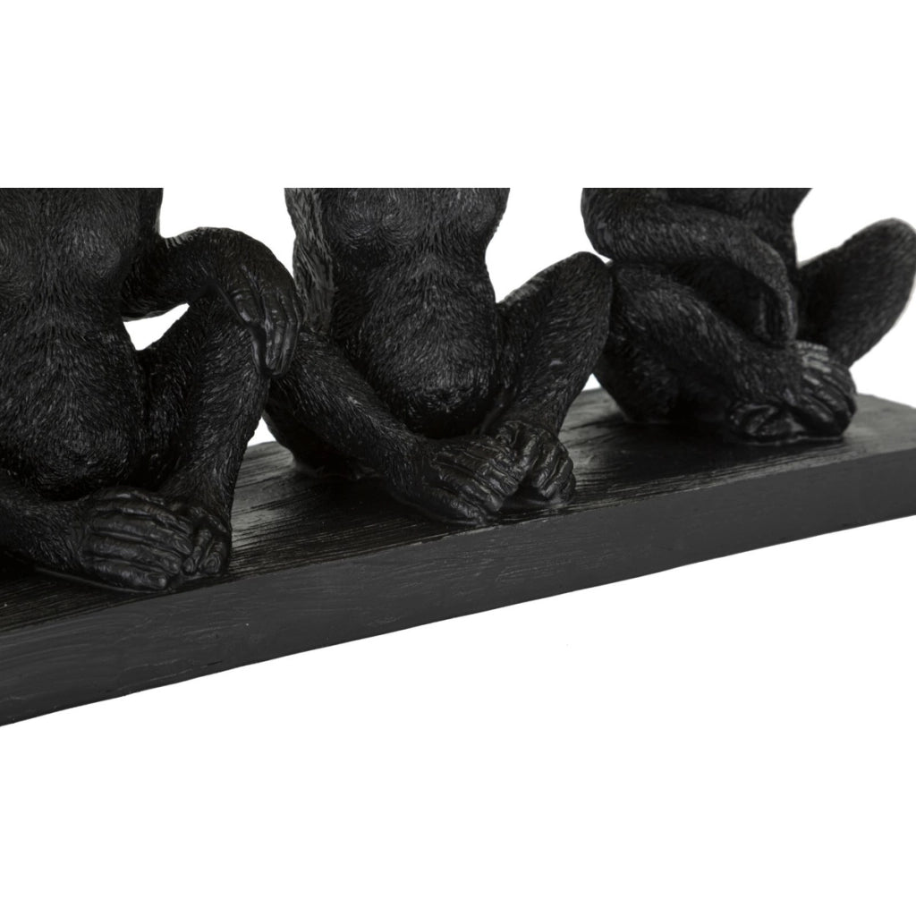 Vassoio Scimmia 14, Nero, Poliresina, 43x15,7x20 cm