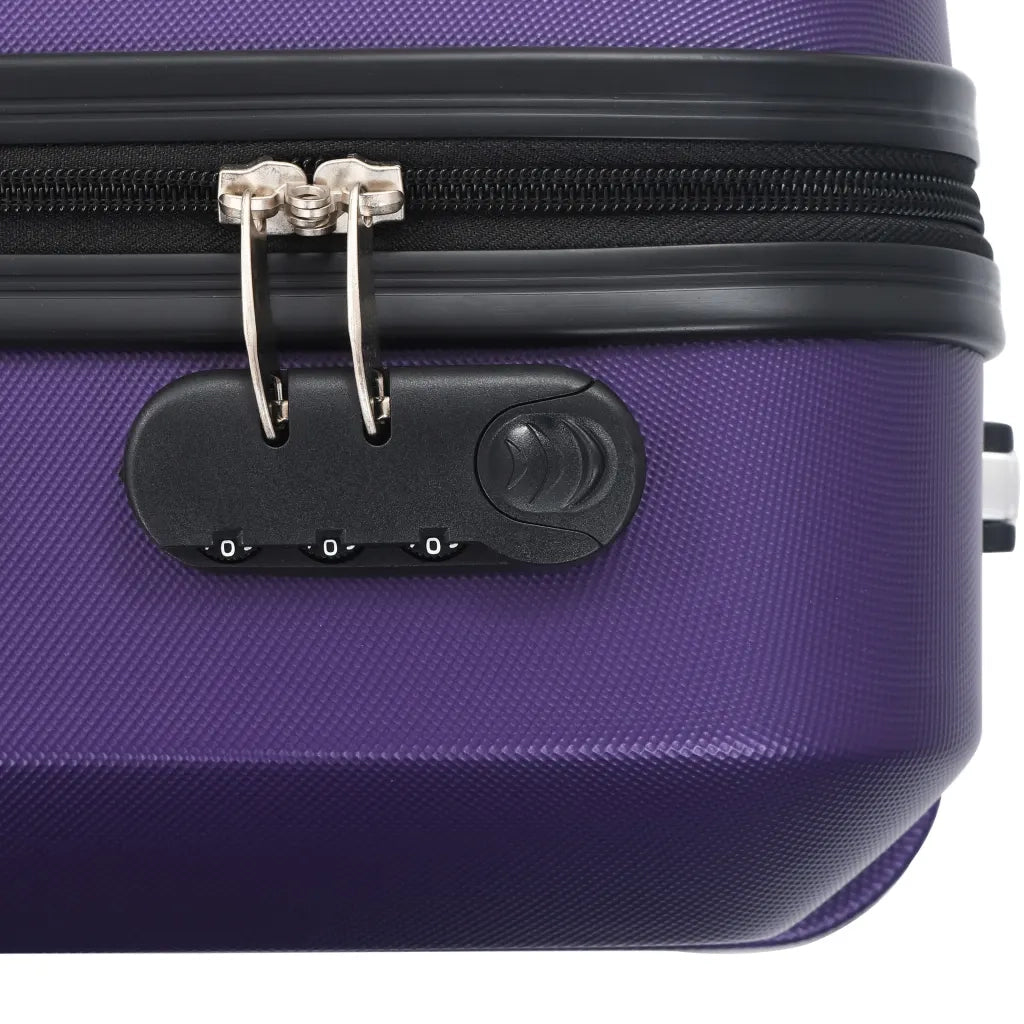 Set Trolley a Custodia Rigida 3 pz Viola in ABS 91877