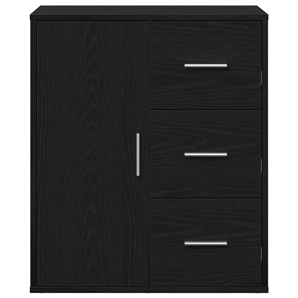 Credenza Rovere Nero 60 x 31 x 70 cm Legno multistrato 871407