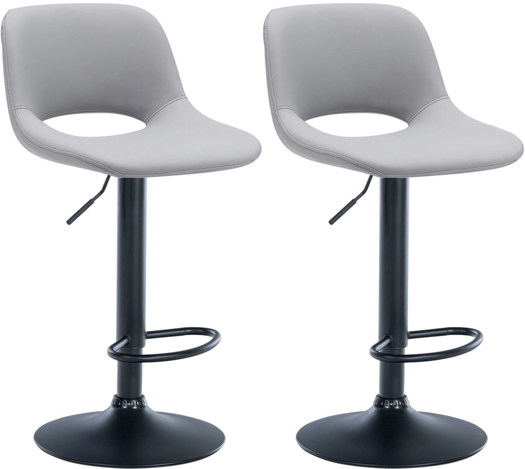 2er Set Barhocker Camden Kunstleder schwarz