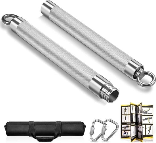 Attrezzi per fitness a casa, 75 cm/90 cm/98 cm, cinture di resistenza rimovibili, barra con ganci a forma di triangolo, yoga, pilates, allenamento, fitness totale del corpo