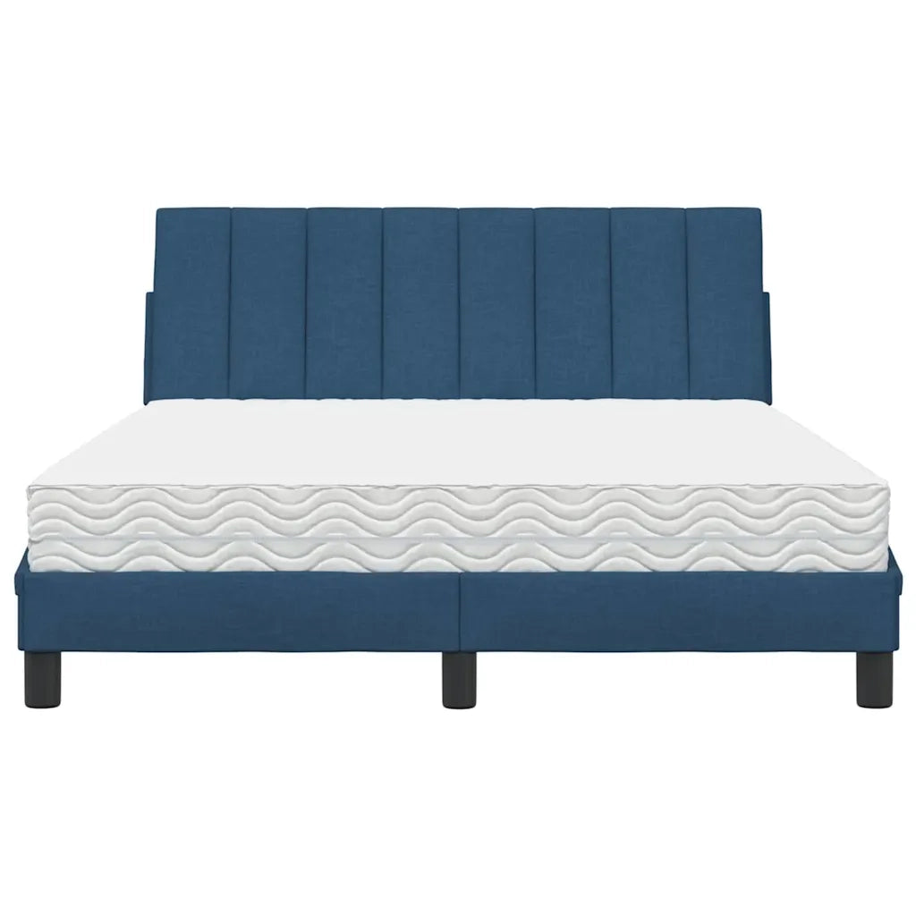 vidaXL Letto con Materasso Blu 140x190 cm in Tessuto