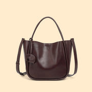 Borsa a tracolla da donna stile retr¨° in vera pelle, marrone