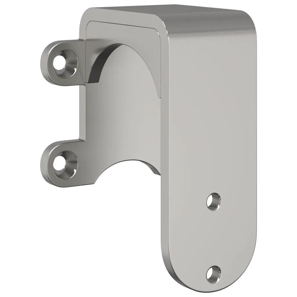 Staffe Bypass Porta della Fienile 4 pz Guide Tonde Acciaio Inox 4009761