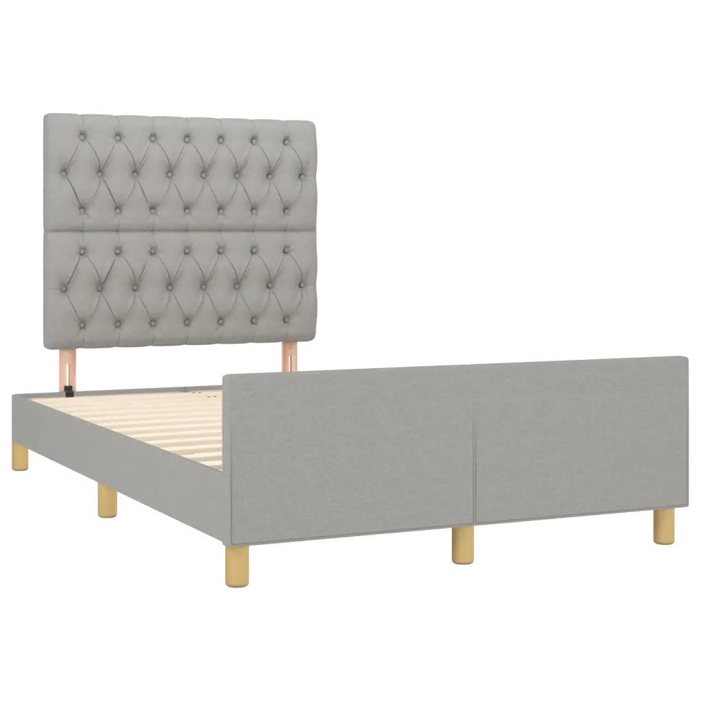 Giroletto senza Materasso Grigio Chiaro 120x200 cm Tessuto 3125284
