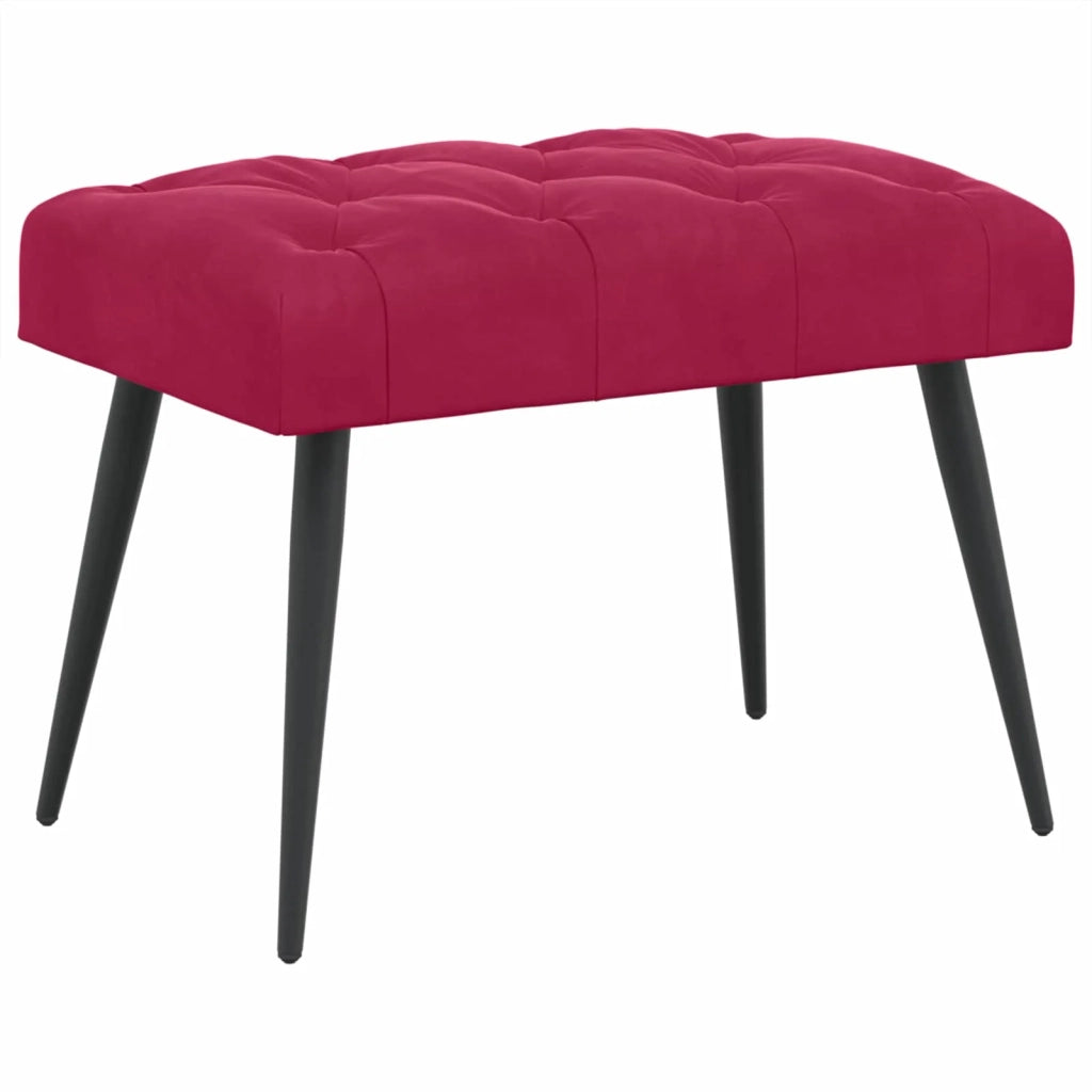 Panchina con bottoni imbottiti Rosso Vino 60 x 40 x 45 cm 42038548