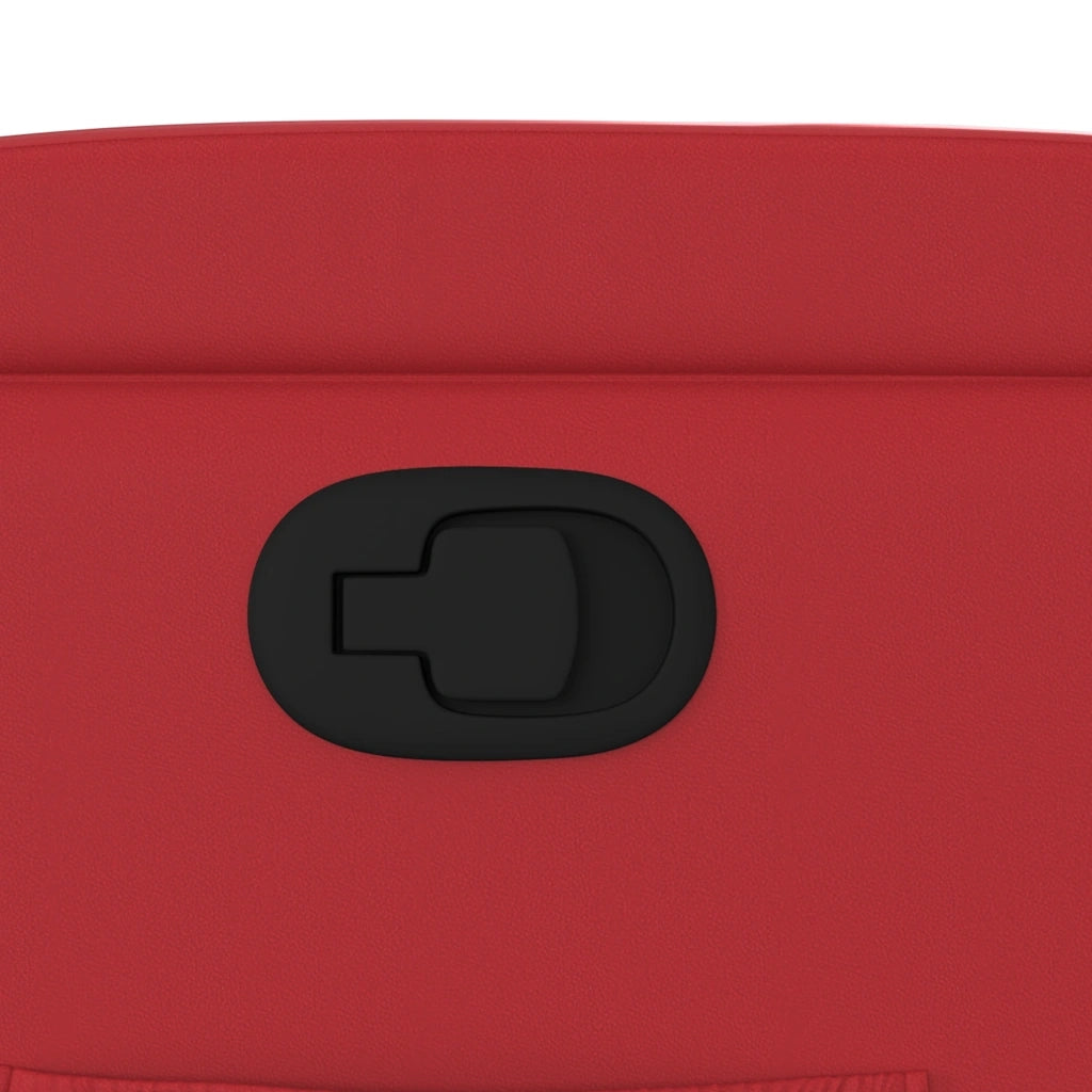 Divano Sedia-Poltrona Reclinabile Rossa in Similpelle 328853