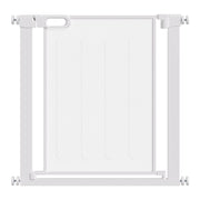 CANCELLINO PER CANI REGOLABILE CON CHIUSURA AUTOMATICA, ACCIAIO E ABS, 75-82X76 CM, BIANCO