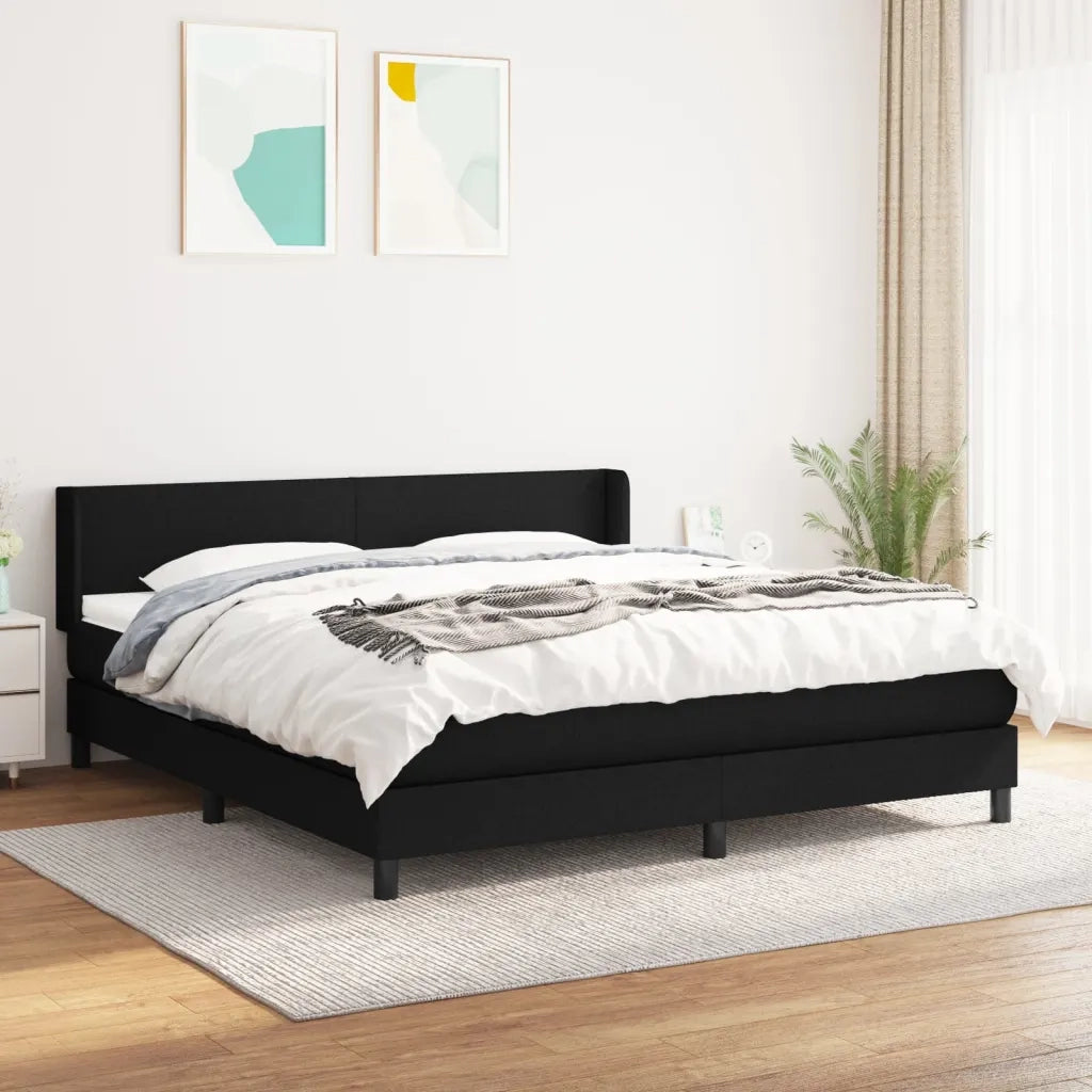 Giroletto a Molle con Materasso Nero 180x200 cm in Tessutocod mxl 122262