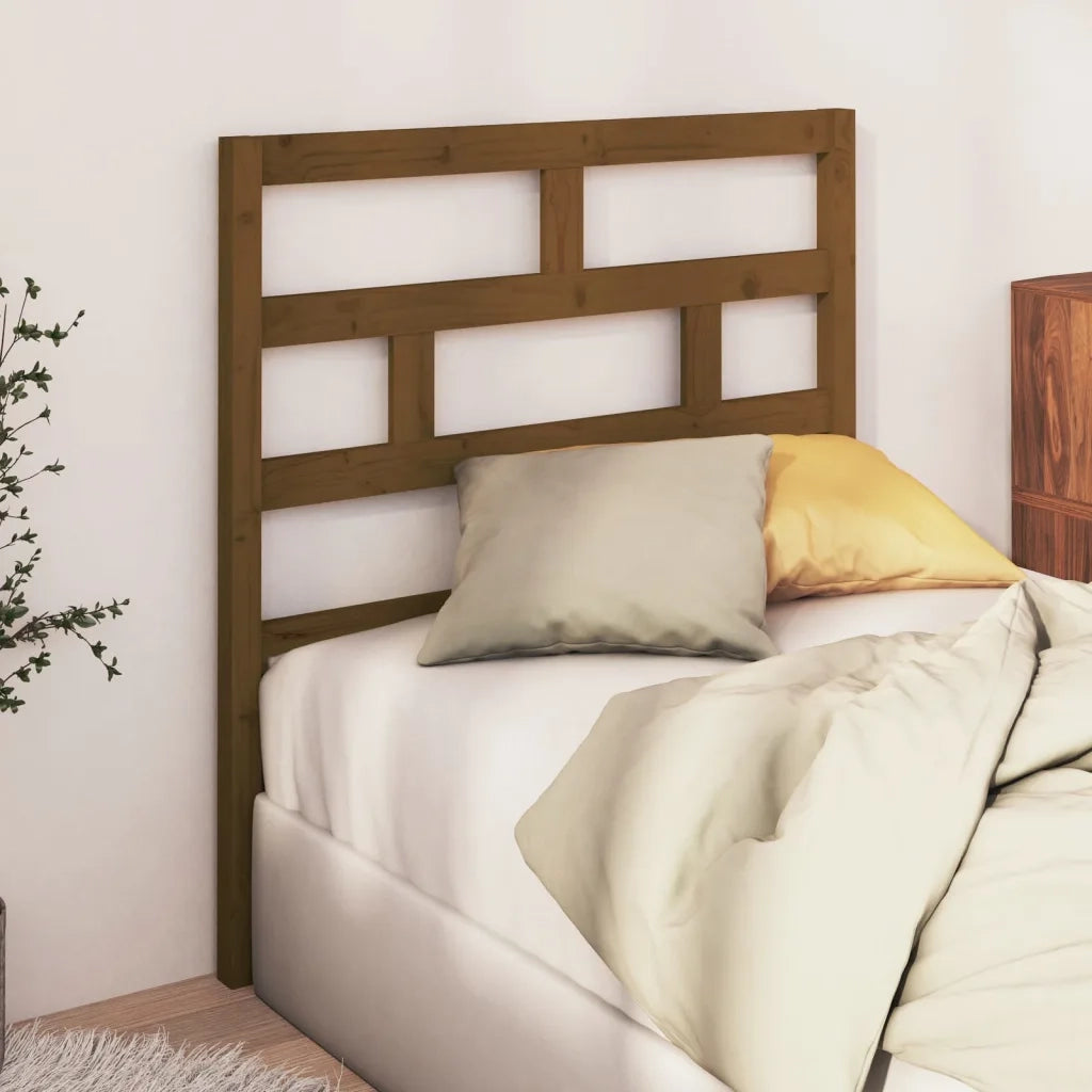 Testiera per Letto ambra 96x4x100 cm in Legno Massello di Pino