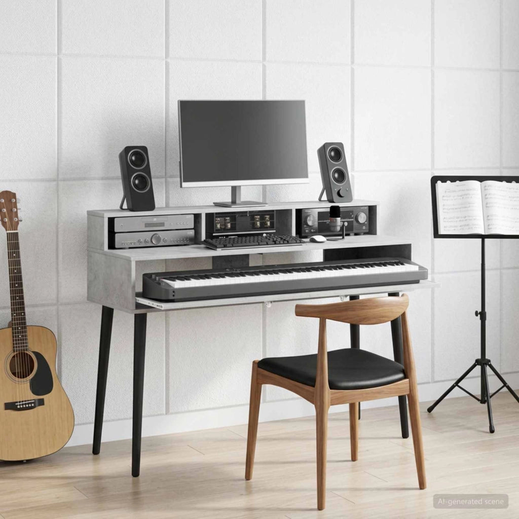 Scrivania studio Grigio Cemento 152 x 42,5 x 36 cm 8006719