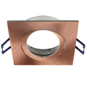 Faretto ad incasso portafaretto rame quadrato foro 70mm moderno orientabile supporto lampade GU10 GU5.3 RAME