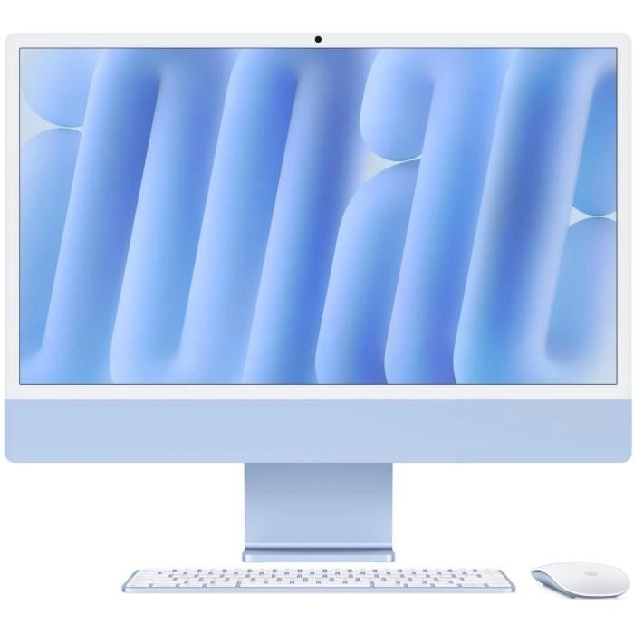 Apple iMac 24 schermo retina 4.5K 256GB SSD 16GB RAM Chip M4 CPU 8-core GPU 8-core Blu (2024)